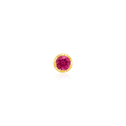 Round Pink Stud