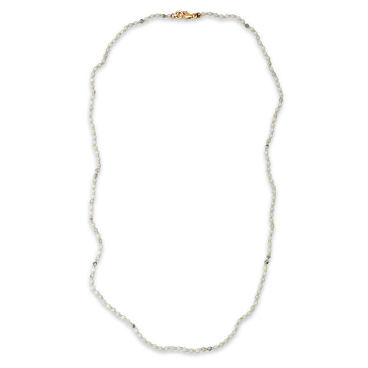 Howlite Beaded Necklace with Lime Thread