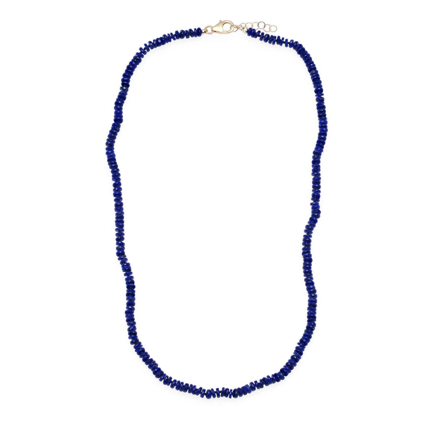 Lapis Tire Beaded Necklace With Lapis Silk Thread