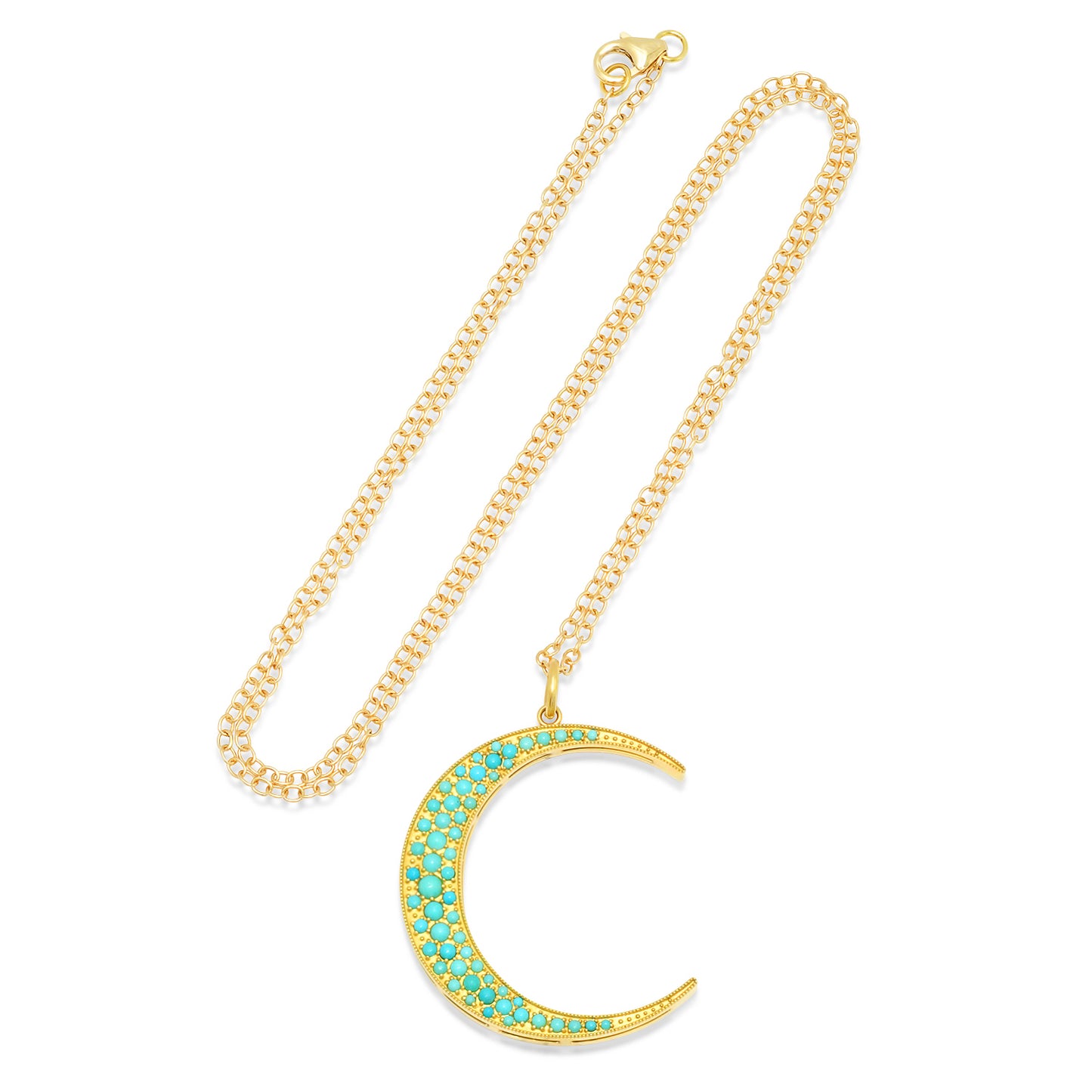 Large Turquoise Luna Necklace