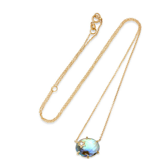 Mini Galaxy Faceted Mother of Pearl Necklace