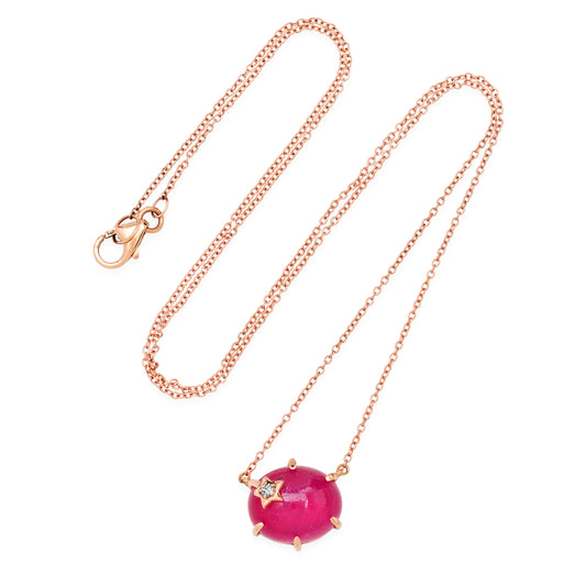 Mini Galaxy Glassfield Pink Necklace
