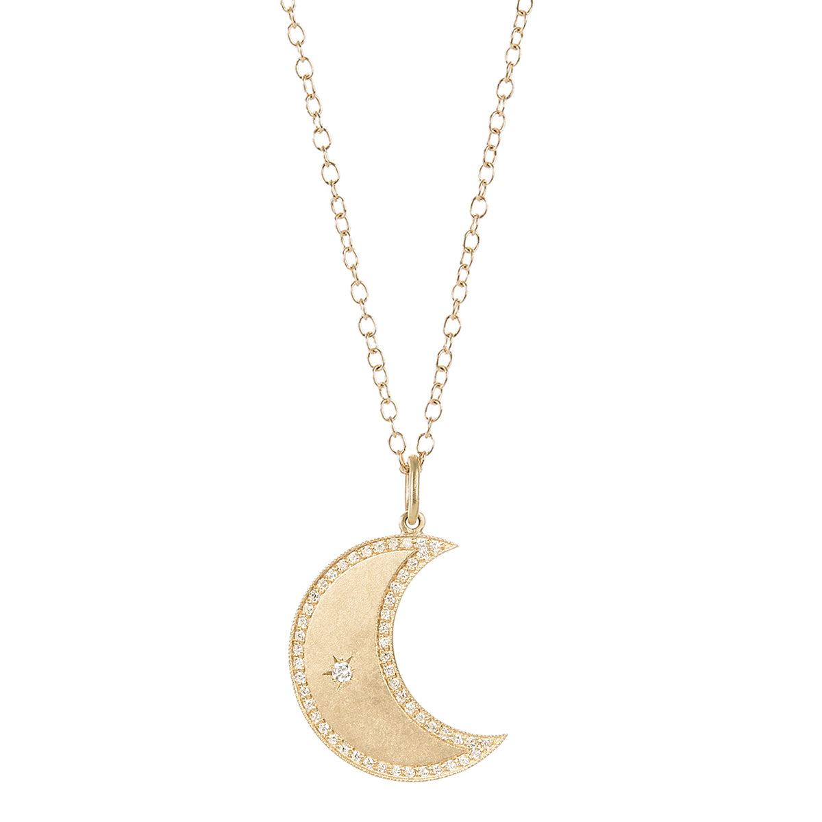 Large Crescent Moon Phase of the Moon Necklace – Andrea Fohrman