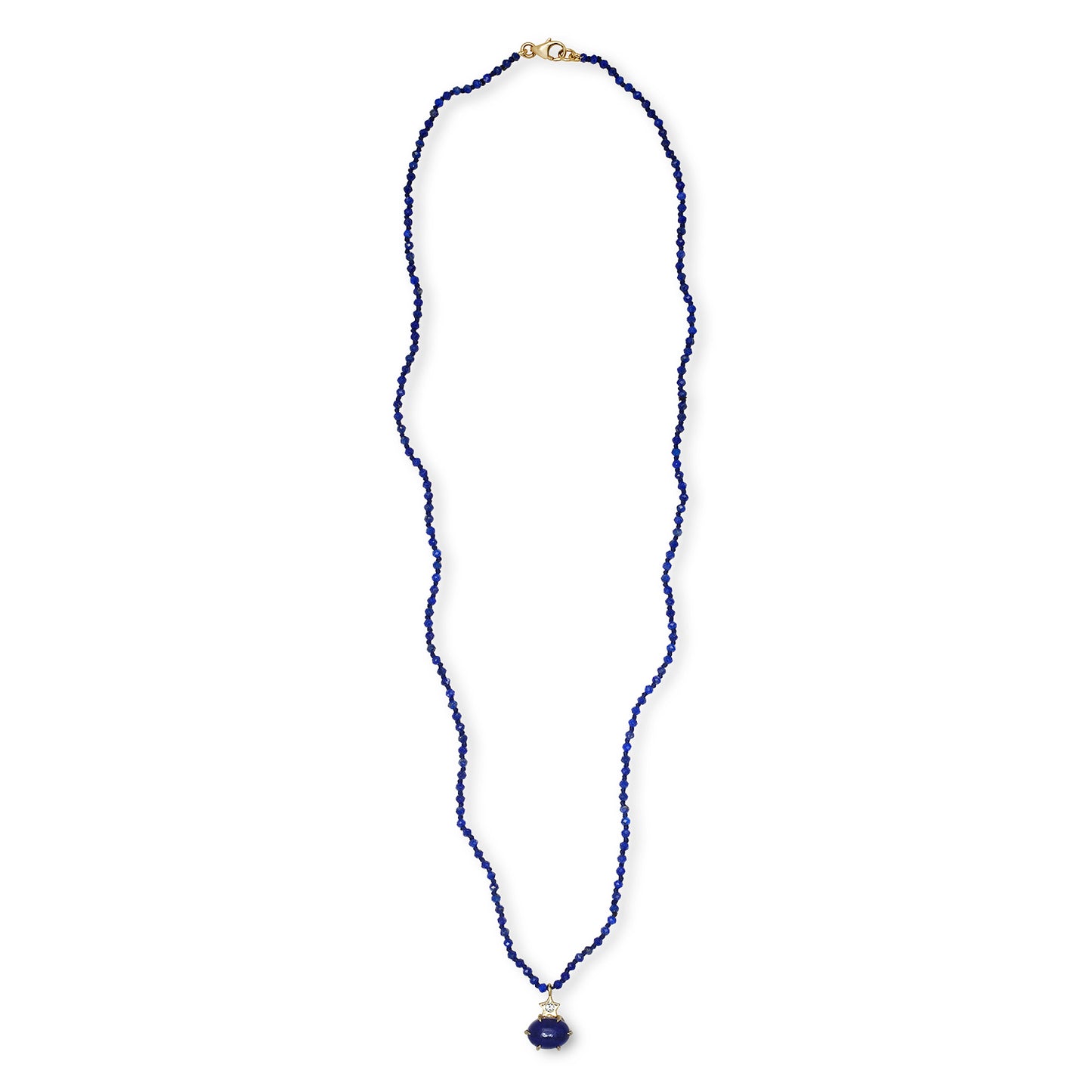 Mini Cosmo Lapis Beaded Necklace