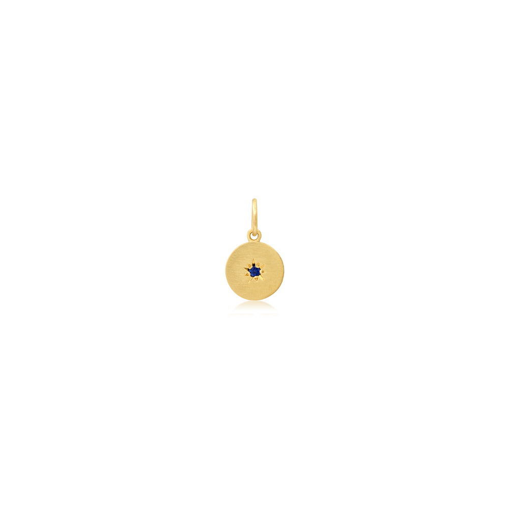 Mini Full/New Moon Phase Birthstone Charm