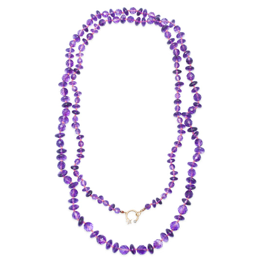 Shooting Star Moroccan Fire Amethyst Beaded Necklace