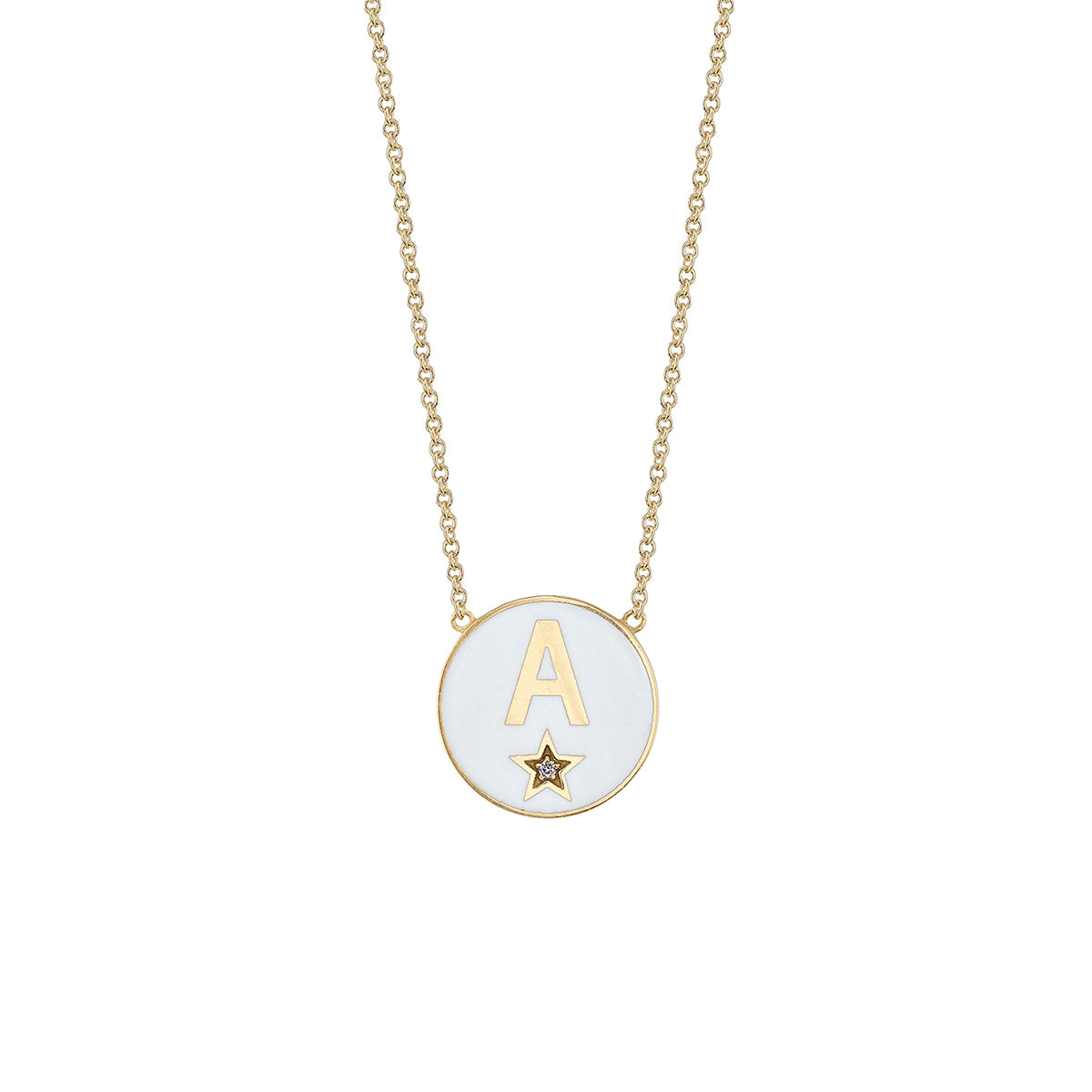 Diamond Star Enamel Initial Necklace – Andrea Fohrman