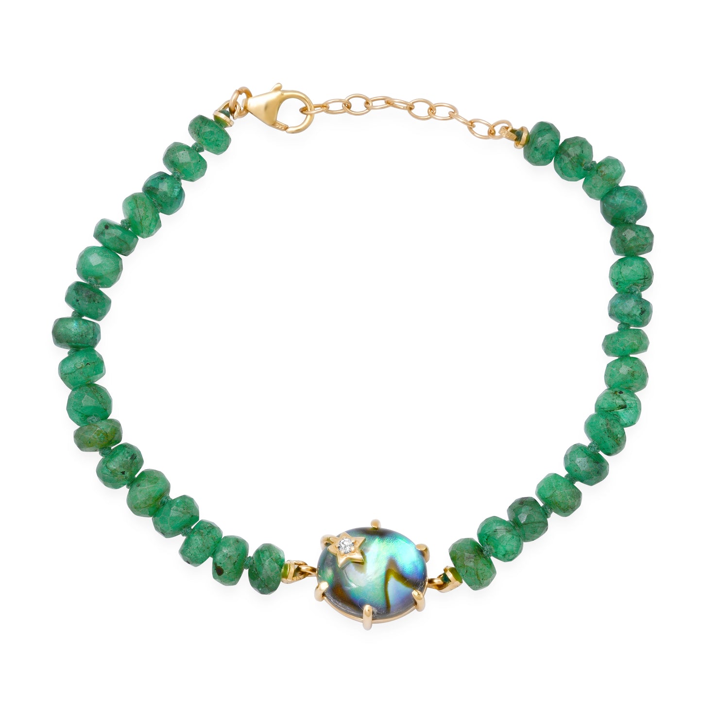 Mini Galaxy Emerald Beaded Bracelet