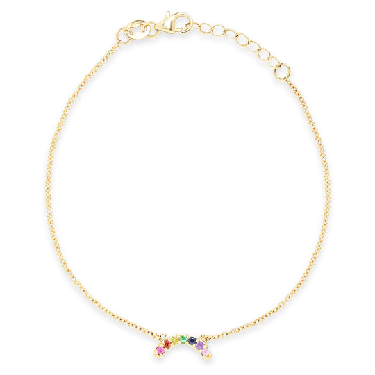 Mini Single Row Rainbow Bracelet