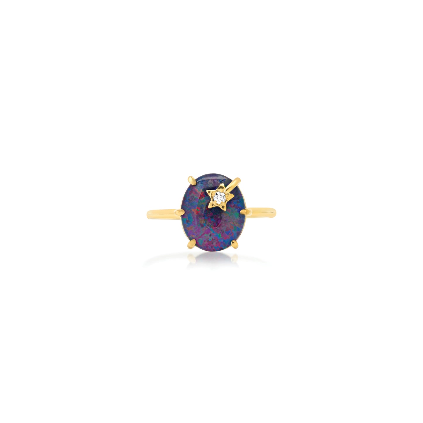 Mini Galaxy Australian Opal Ring