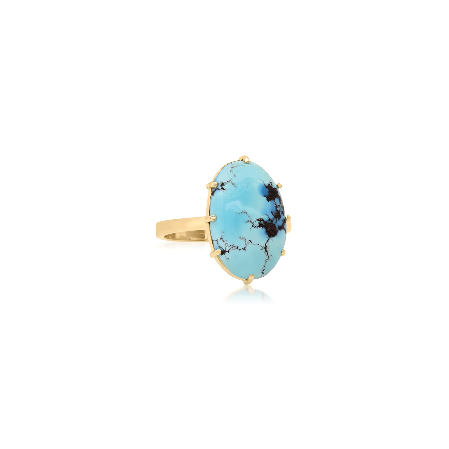 One of a Kind Oval Lavender Turquoise Ring