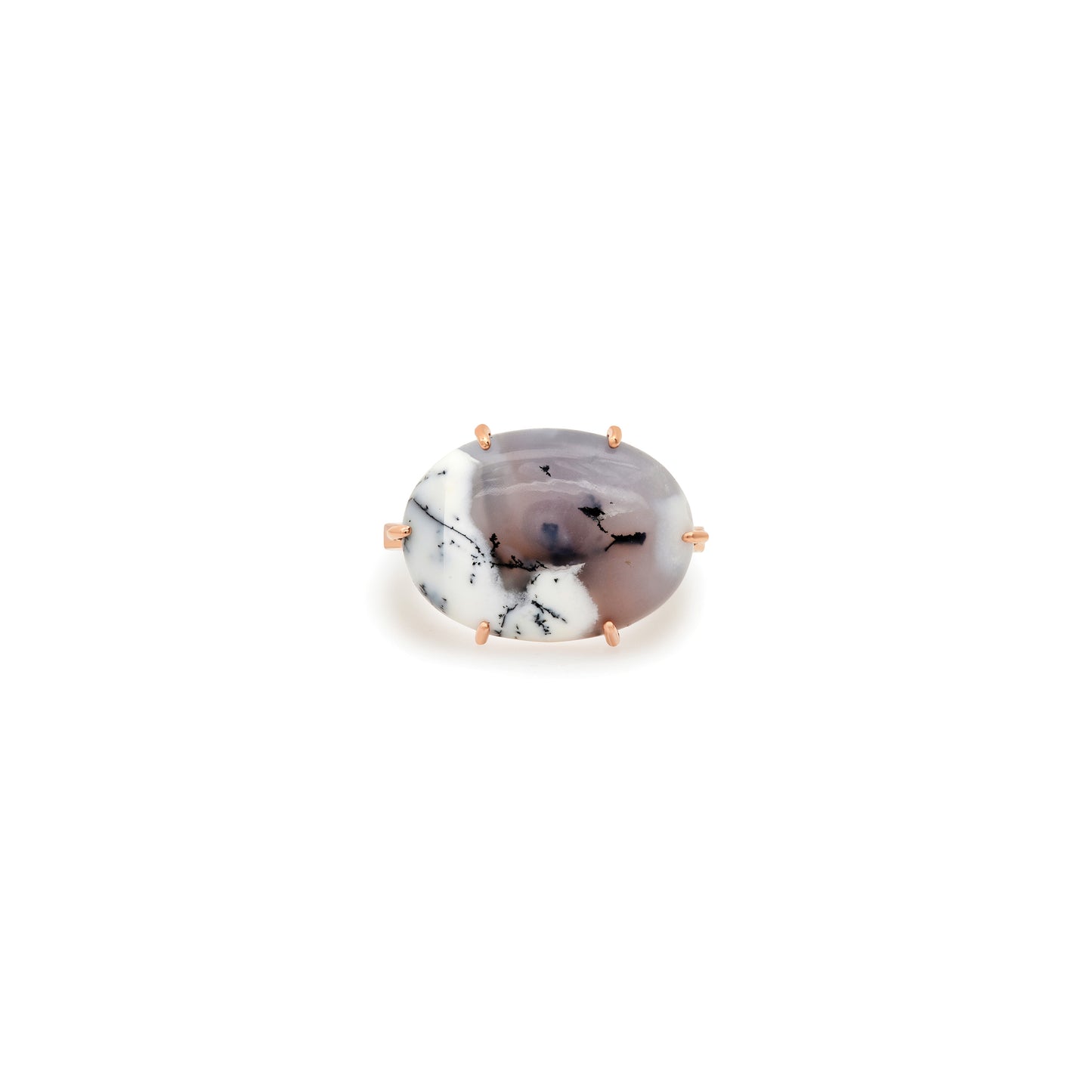 One of a Kind Snowflake Chalcedony Ring