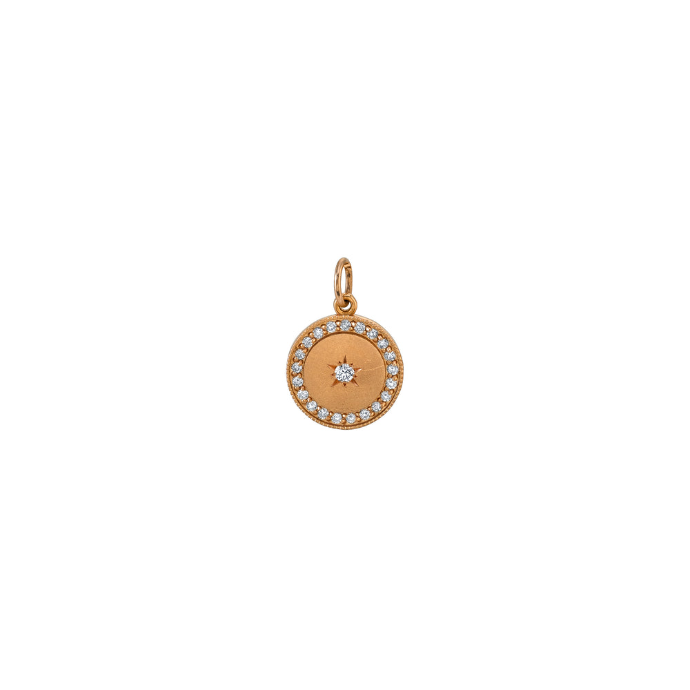 Small Full/New Moon White Diamond Moon Phase Charm