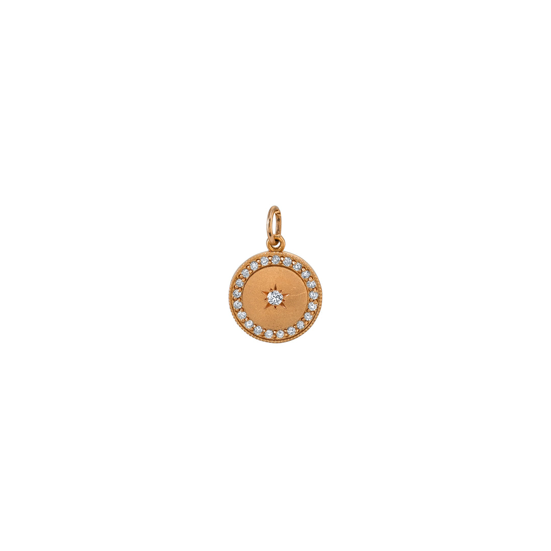 Small Full/New Moon White Diamond Moon Phase Charm