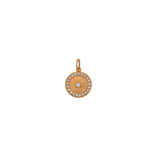 Small Full/New Moon White Diamond Moon Phase Charm