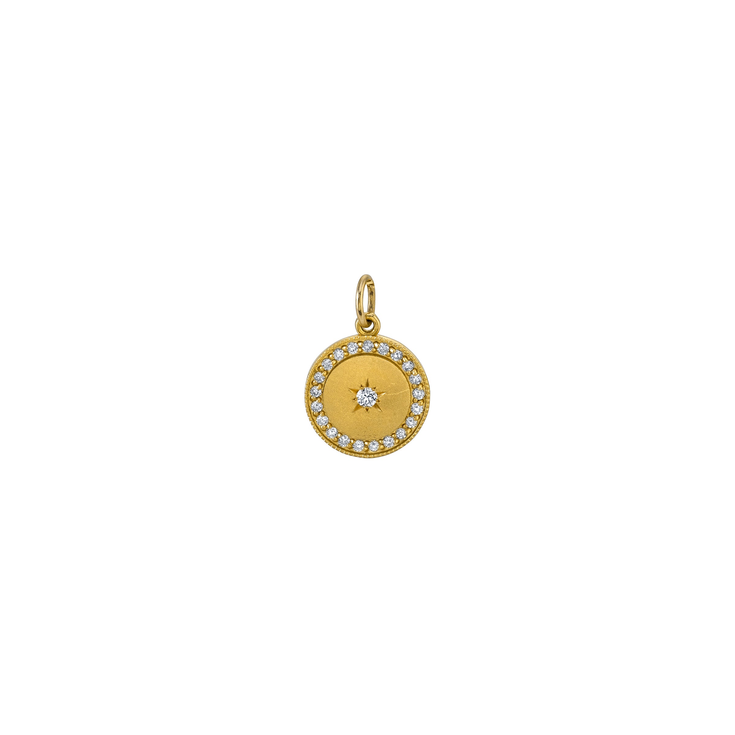andrea fohrman Small Full/New Moon White Diamond Moon Phase Charm