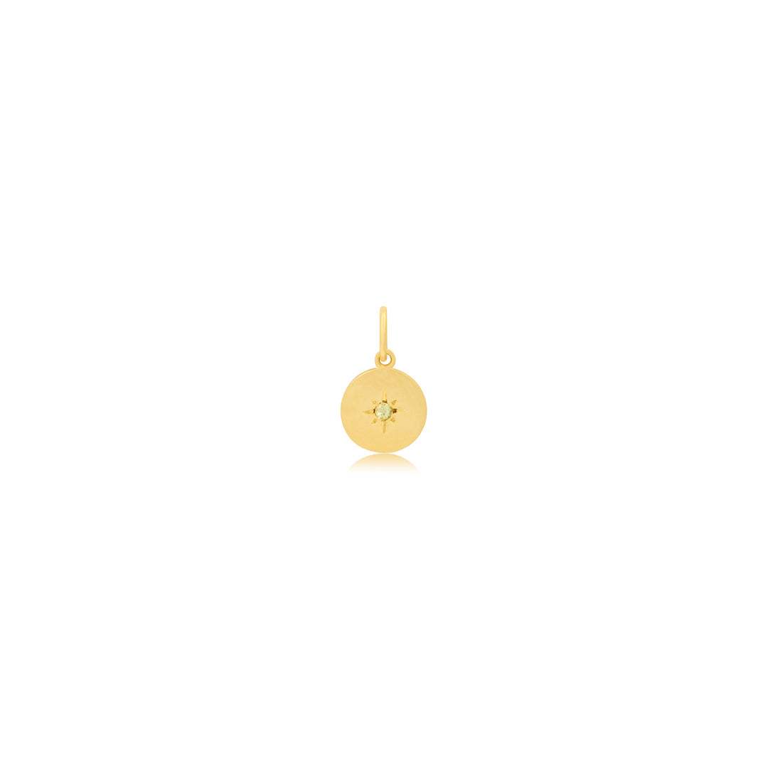 Mini Full/New Moon Phase Birthstone Charm