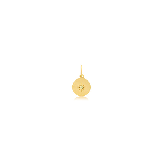 Mini Full/New Moon Phase Birthstone Charm