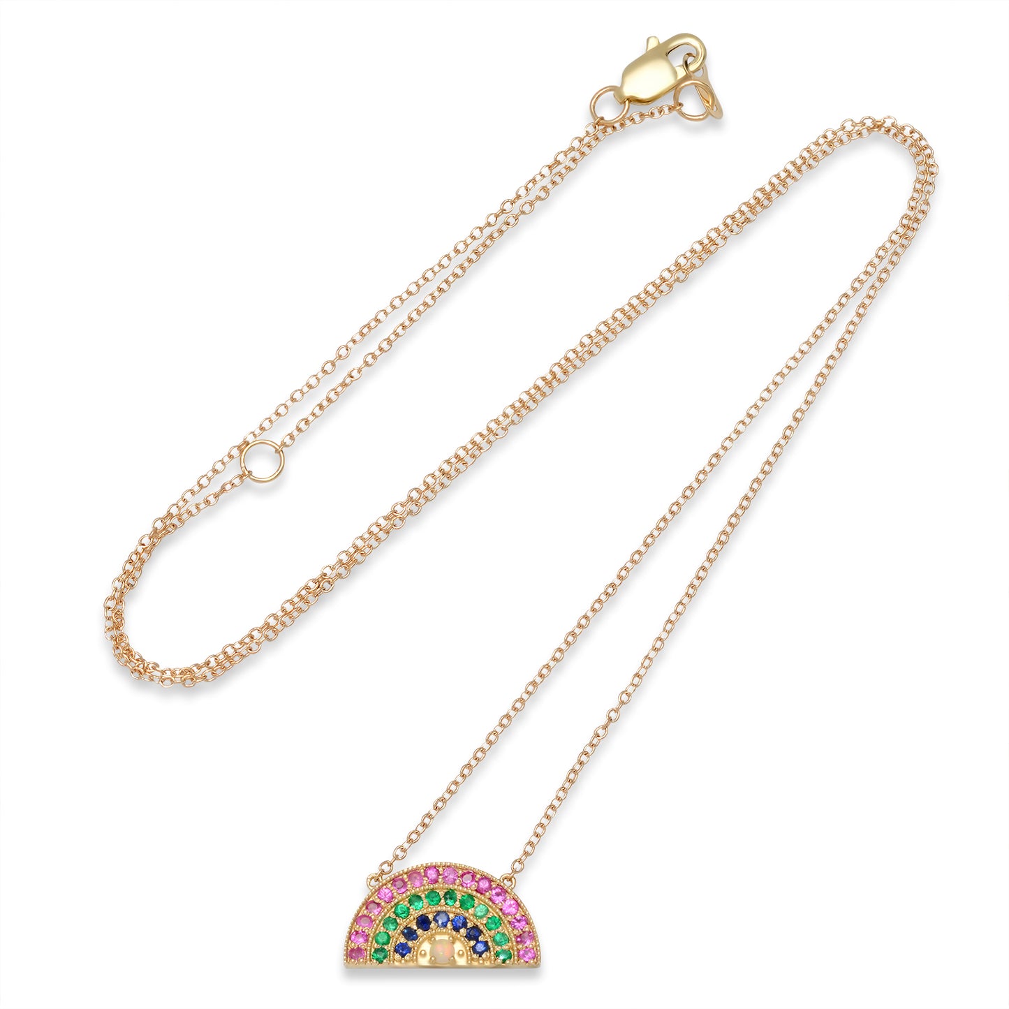 Perfect Primary Sapphire Rainbow Necklace