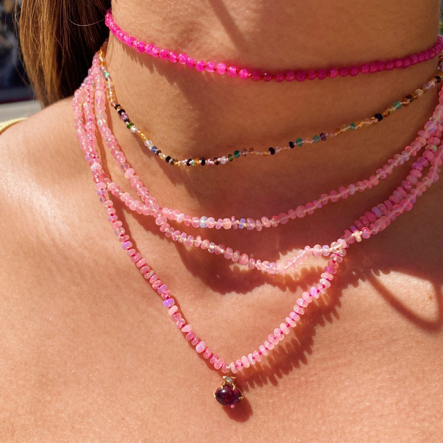 Pink Sunset Beaded Summer Pearl Necklace. Beaded Jewelry. Pink Crystal  Necklace. Gift for Her. Summer Style Choker. Birthday Gift - Etsy | Beaded  jewelry necklaces, Beaded jewelry, Trendy necklaces
